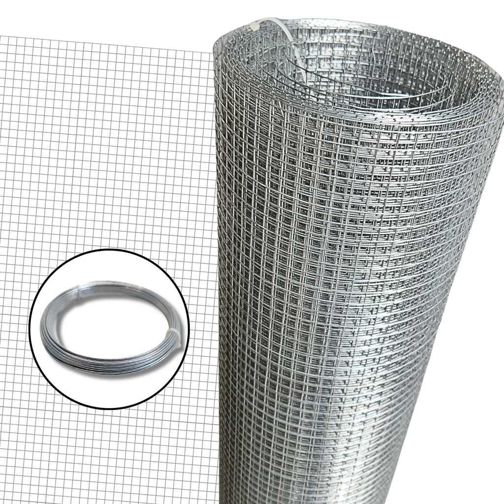 Tela Soldada 10mm 5m X 0,50m + Arame Para Amarração