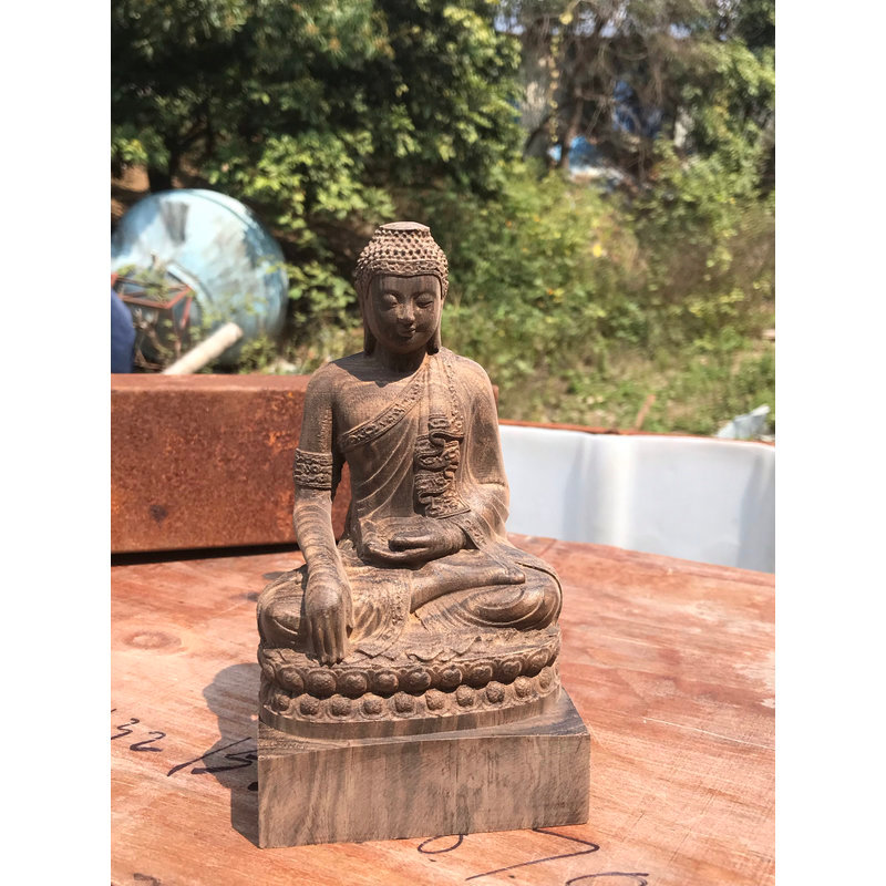 Oferta especial Ornamentos Agarwood Budismo Escritório Feng Shui Presentes Bai Qinan Ornamentos 19cm