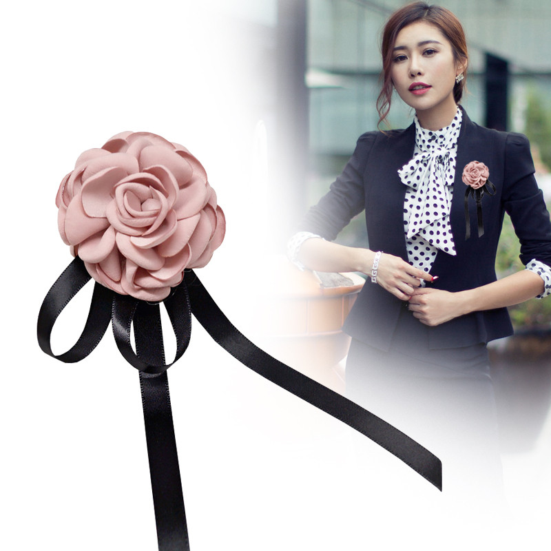 Xadrez colorido (acessórios) broche moda feminina broche grande pino simulação flor colar pino acessórios H0122