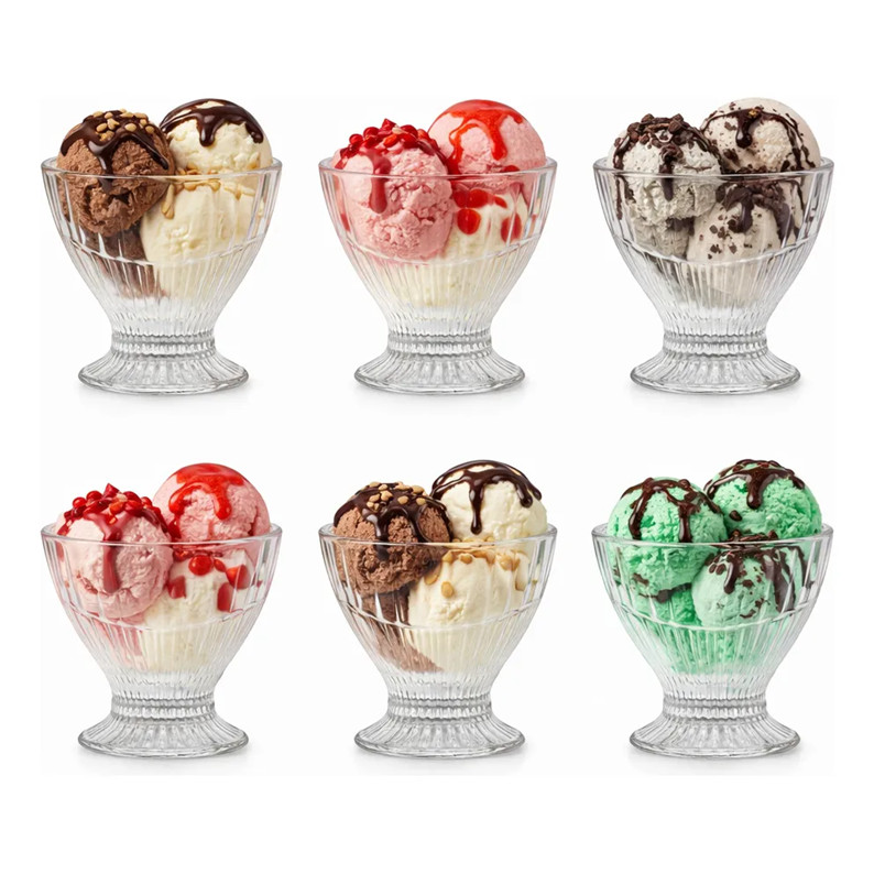 JOGO COM 6 TACAS SOBREMESA SORVETE PUDIM BOLO DOCE LATINOS 180ML S