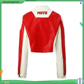 Jaqueta de couro Feminina | Jaqueta de couro estampada | Jaqueta Muts | Jaqueta feminina | Jaqueta de couro