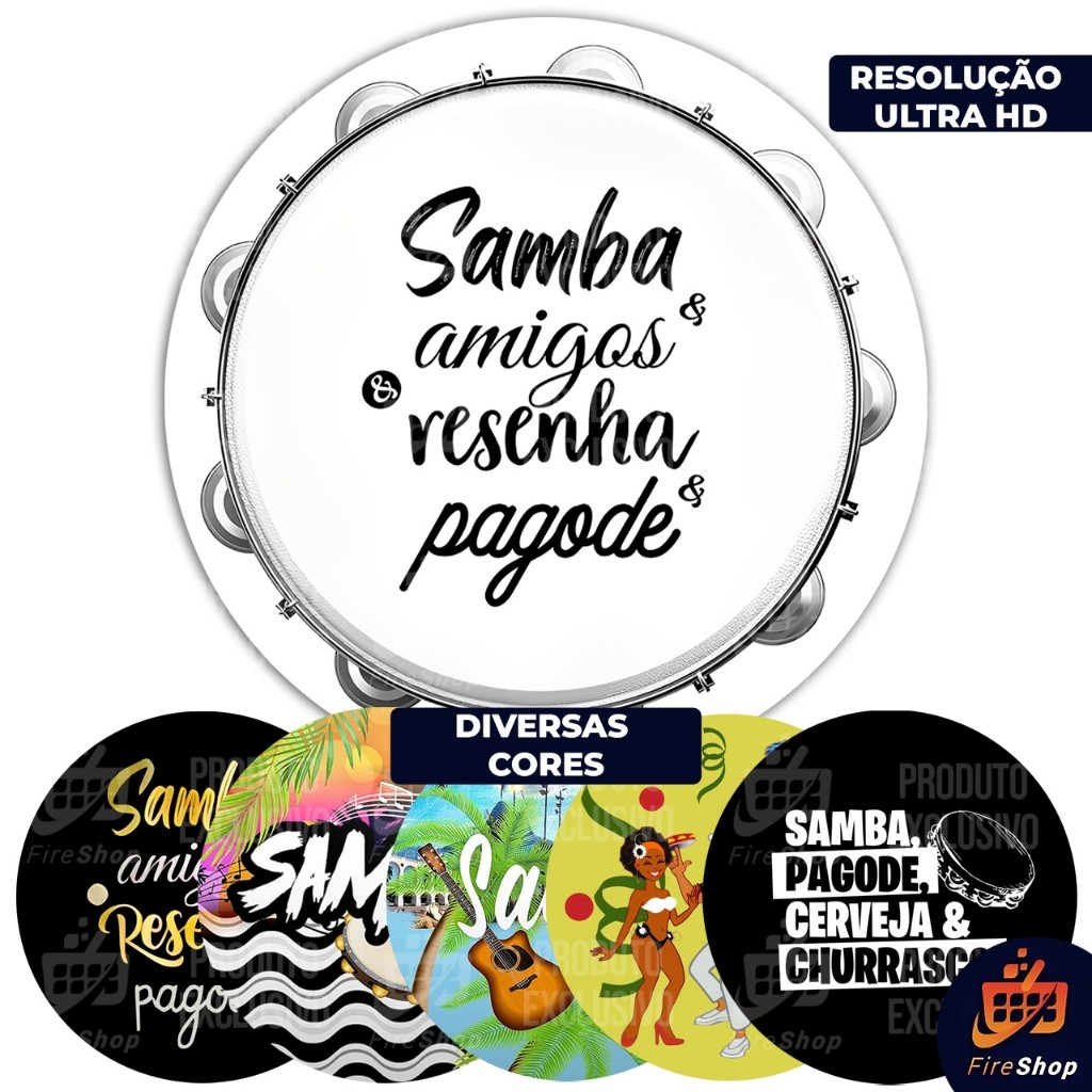 Capa Painel De Festa 50X50 - SAMBA RESENHA AMIGOS PAGODE - DIVERSOS MODELOS - Tecido Sublimado C/ Elástico