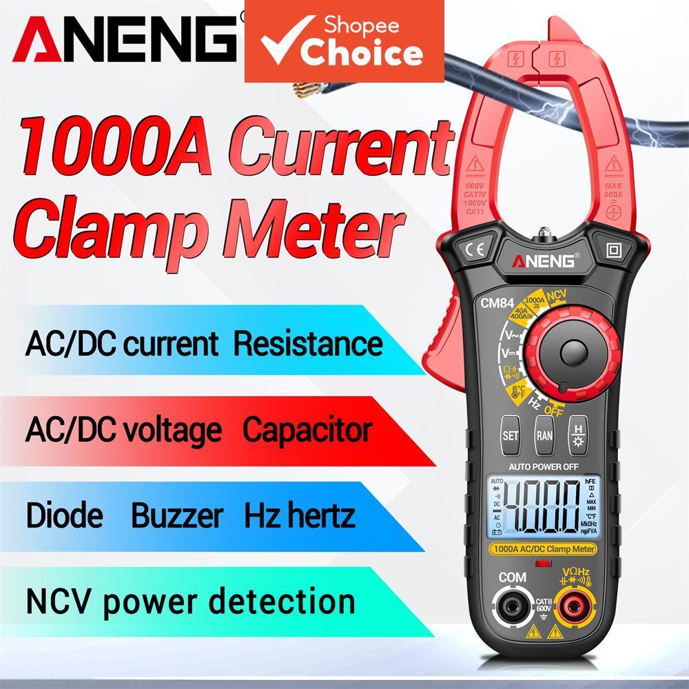  ANENG CM84 4000 Conta Amperímetro de Corrente AC/DC, Tensão, NCV, Frequência, Ohm, Continuidade, Multímetro para