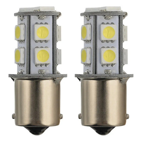 Par Lâmpadas 13 Leds 1 Polo P21w Super Branca Seta Ré 1 Polo Branco Branco-frio