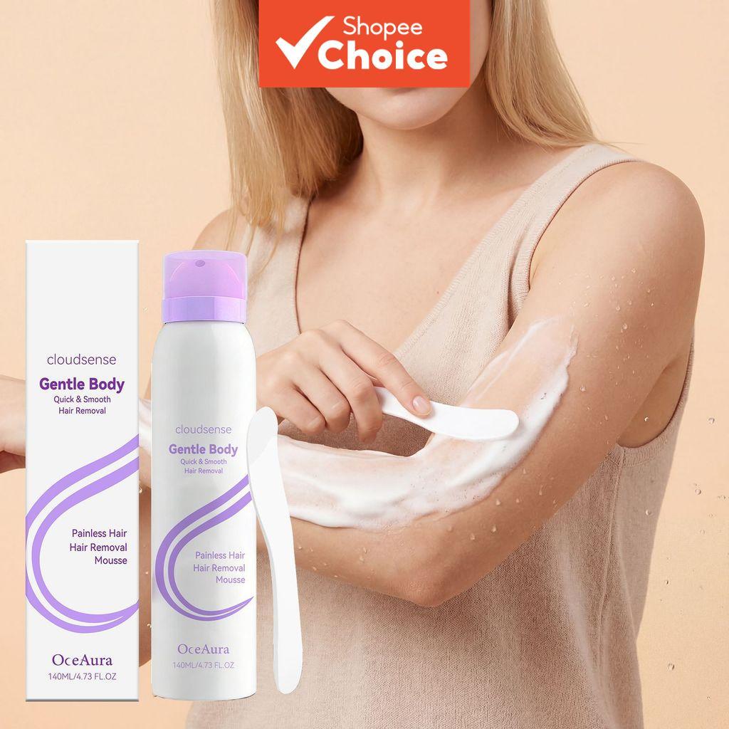 Mousse De Espuma Profissional Suave Para Remoção De Pelos 140ml-Fórmula De Glicerina E Tioglicato De Cálcio , Hidrata A