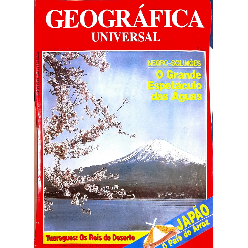 Revista Geográfica Universal nº 245 Julho 1995 O Grande Espetáculo das Águas de Bloch 7992582
