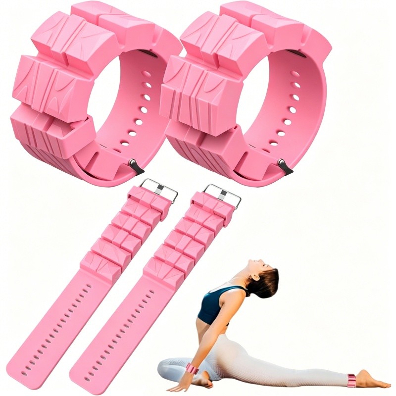 Yoga Fitness Pesos de silicone ajustáveis ​​para pulso/tornozelo - Treinamento de força para academia, dança e outros