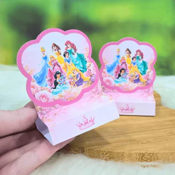 20 a 40 Porta Bis duplo PRINCESAS - Lembrancinha de festa infantil - PEGUE E MONTE