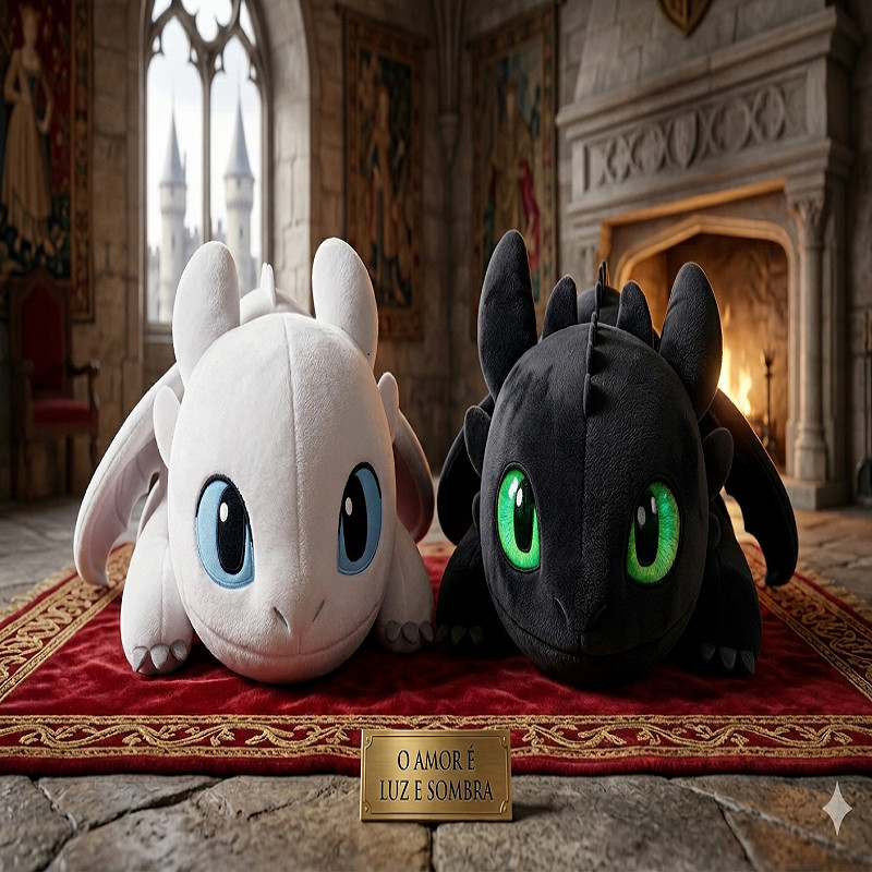 Banguela Gigante 110cm | Xuxão Apoio Pelúcia Fúria da Noite