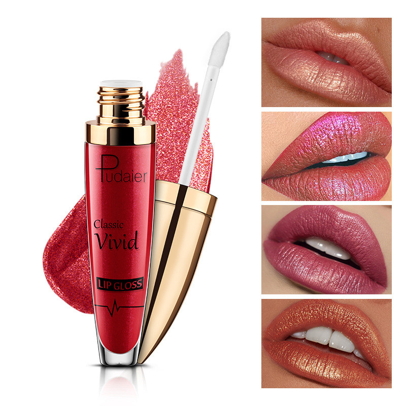 Brilho labial perolado estilo europeu americano brilhante Super fino brilho labial brilho labial cinza Nude fosco perola
