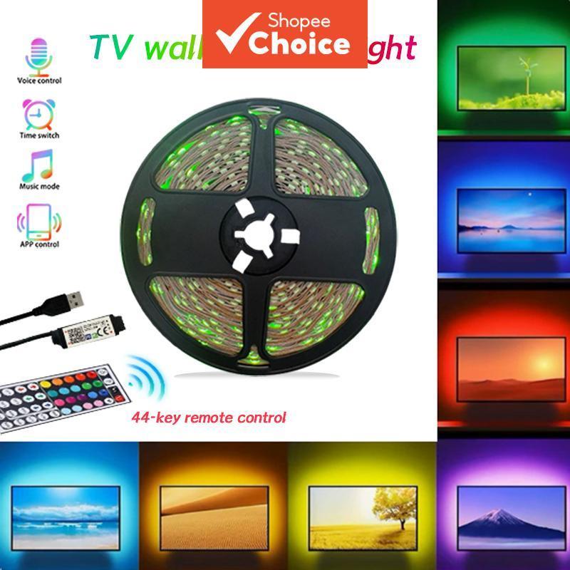 Luz USB Smart 44 Teclas RGB LED Strip Noturna Portátil Para Sala De Jogos De TV 1-40M