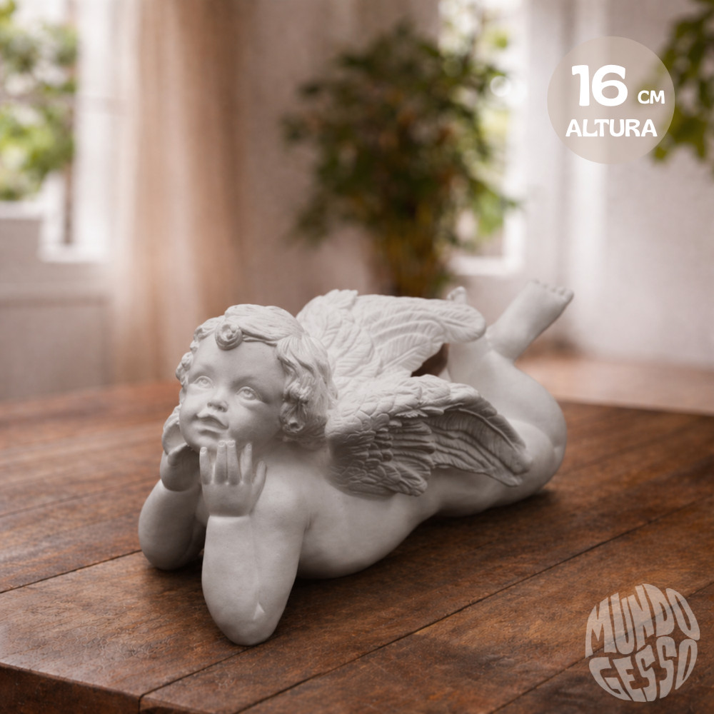 Imagem Anjo Querubim Bebezão - 30x16x11cm em Gesso para Pintar Gigante