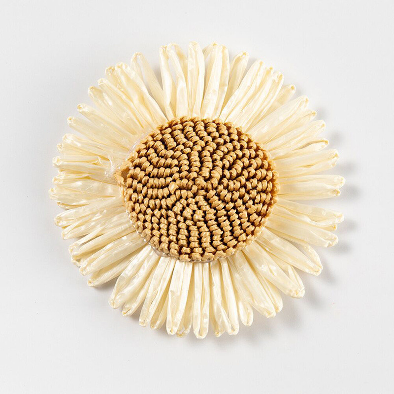 Chapéu de palha artesanal jóias flor girassol margarida acessórios girassol acessórios para o cabelo acessórios decoraçã