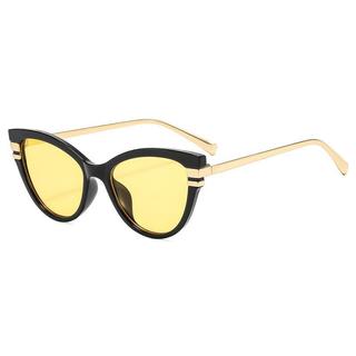 Óculos de sol estilo «olho de gato» da moda, para mulher, com armação de metal, ideais para viagens, uso casual e para u