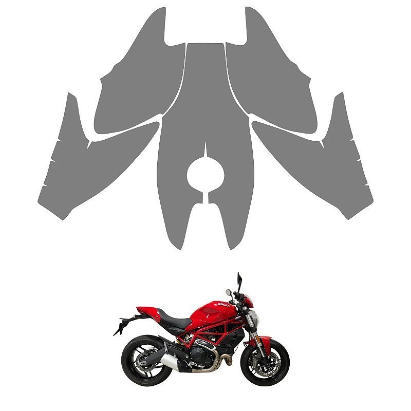 Película PPF Proteção Kit Tanque Ducati Monster 821 Moto 2015 2016 Transparente TPU Anti Risco