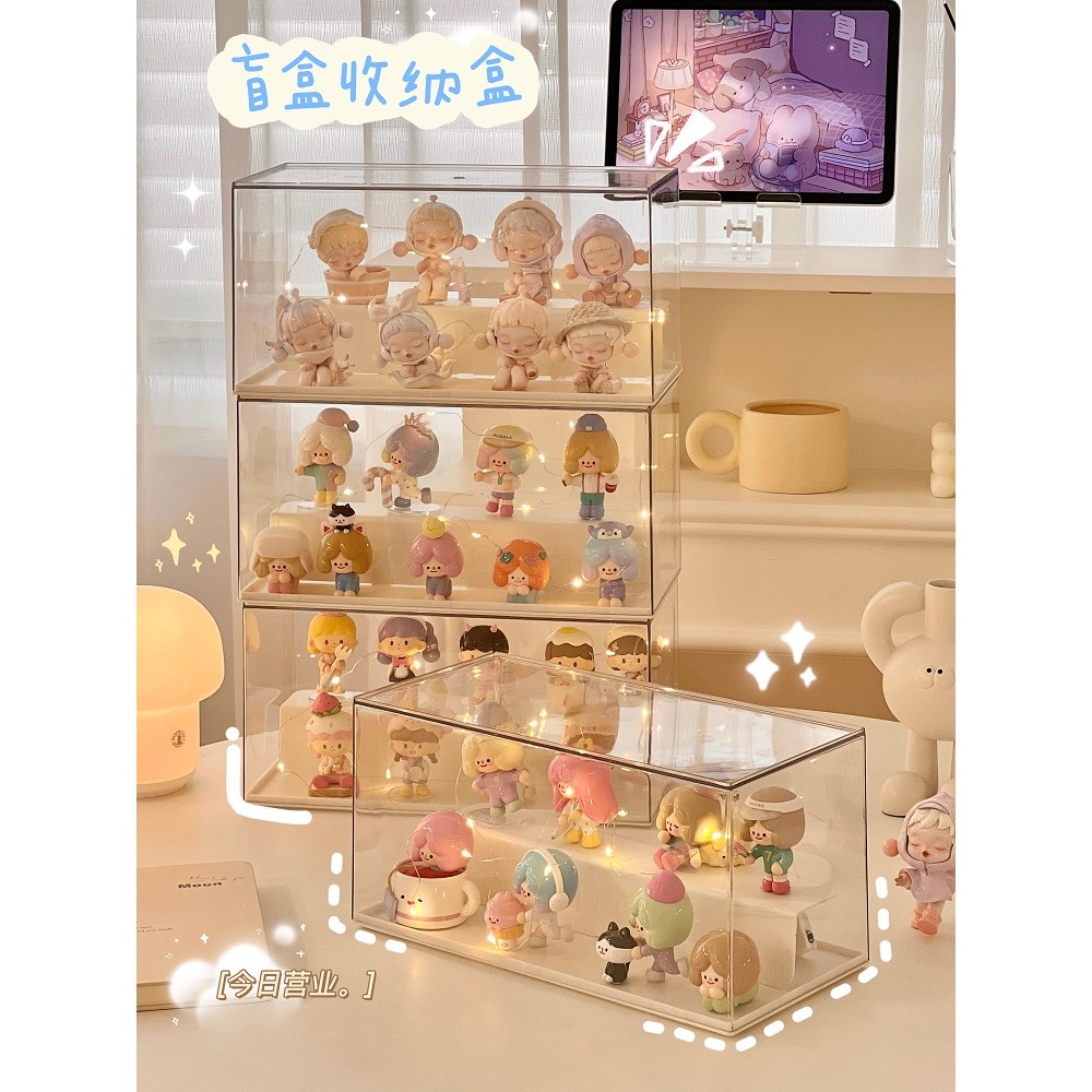 My Mystery Box Storage Display Stand Armário de exibição feito à mão Boneca Decoração Desktop Cute Pellet Caixa de exibi