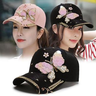 Chapéu feminino moda diamante-cravejado arco pico boné verão ao ar livre guarda-sol protetor solar boné de beisebol five