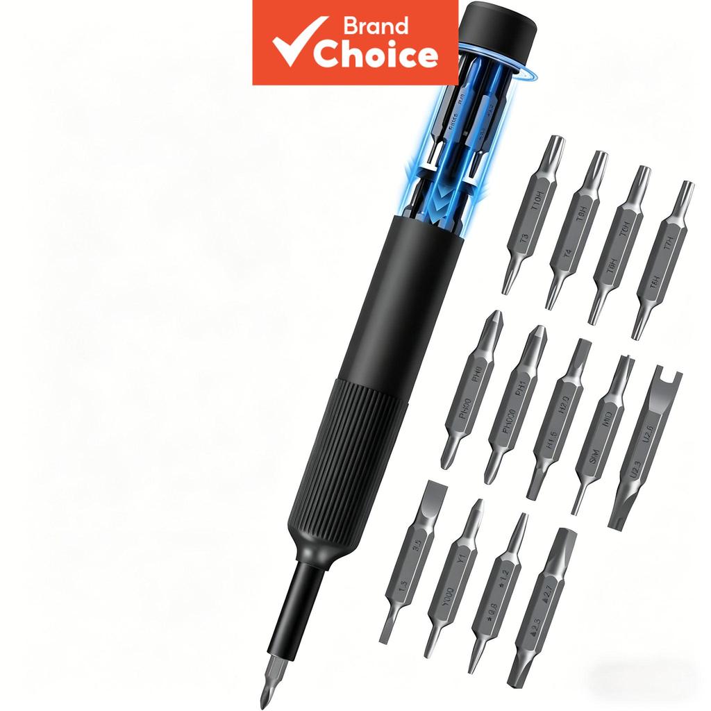 Um Conjunto 27 Em 1 Kit De Chave De Fenda De Precisão CRV Aço Caneta Magnética Estilo Multi Bits Para Óculos Portátil Re