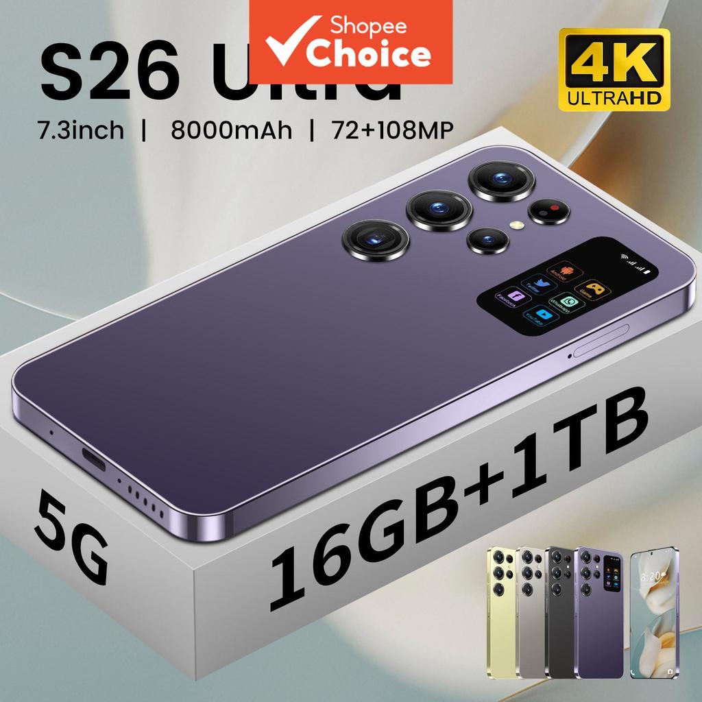 Smartphone S26 Ultra 5G 16GB+1TB, 7,3, reconhecimento facial, dual SIM, versão global