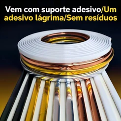Fita metálica decorativa de PVC de alta qualidade 6mm/12mm/15mm/27mm Várias cores 5 metros