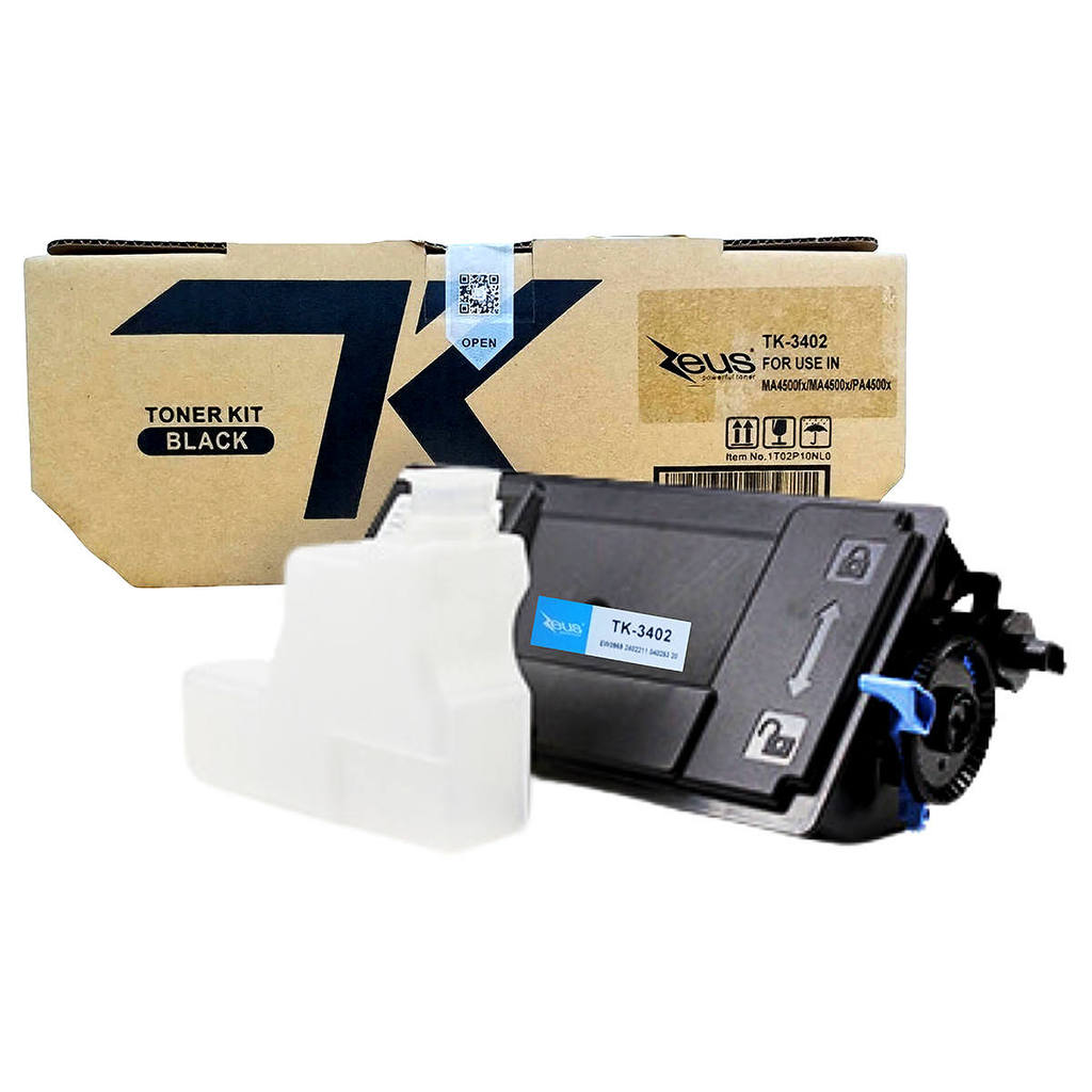 Toner Compatível com TK-3402 Zeus p/ MA4500fx MA4500ifx MA4500x MA4500ix PA4500x MA4500 Preto 12.500