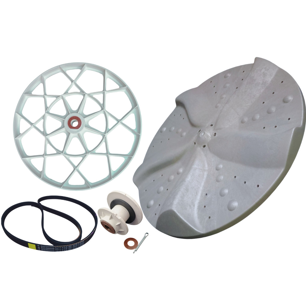Agitador Batedor C/Cubo Polia Correia 4Pje 880 Compatível Com Tanquinho Colormaq Lcb 10/12Kg Lcs8Kg