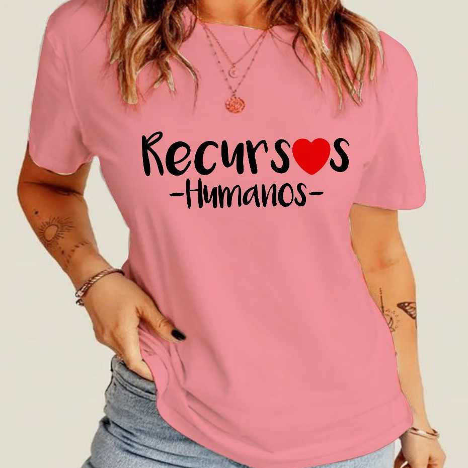 Blusa tshirt rh gestor de recursos humanos, camiseta profissões feminina plus size