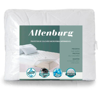 Protetor de Colchão Microfibra Impermeável C/Elástico 1,38m x 1,88m Branco Altenburg