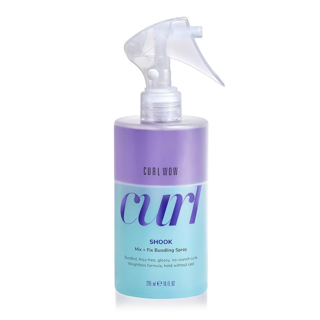 COLOR Wow Curl Shook Mix + Fix Bunding spray-Shake-to-Ativar Combina Poderosos Umidificadores + Polímeros Sem crunch Par