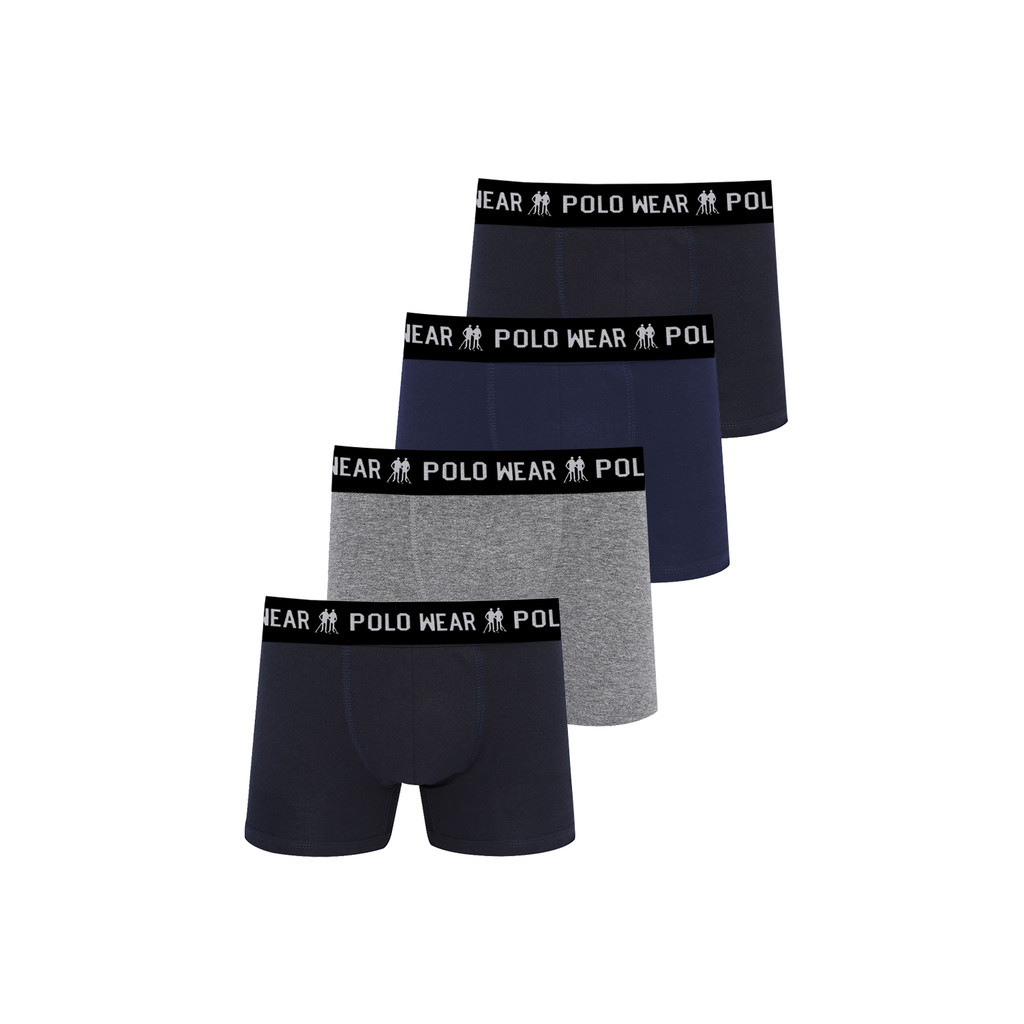 Kit 4 Cuecas Algodão Máximo Conforto Polo Wear Sortido