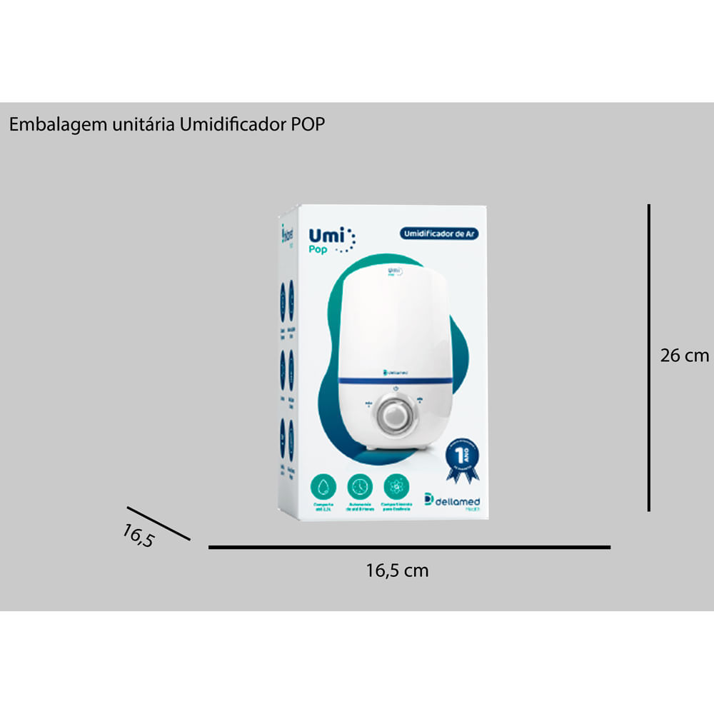 Umidificador de Ar Umi Pop Dellamed Health Ultrassônico 2,3 Litros
