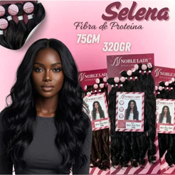 Cabelo Fibra Proteína 100% Ondulado Selena - 320grs 75cm NOBLE LADY