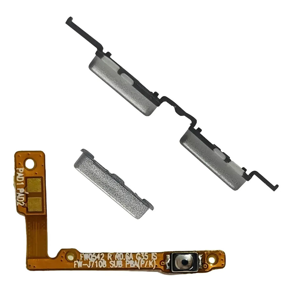 Flex + Botão Power Para  Sam J7 Metal J5 Metal J510 J710 Cinza