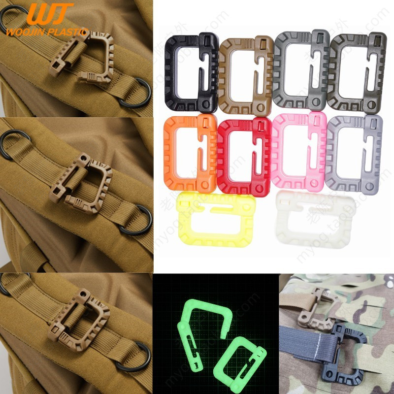 Wojin fivela WJ prendedor MOLLE tático D fivela mosquetão fivela de alta carga acessórios DIY
