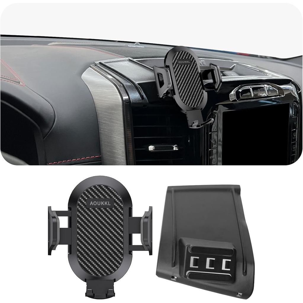 Suporte de Telefone para Carro Compatível com Dodge RAM 1500 2500 3500 (Tela de 12 polegadas) 2019-2024, Acessórios, Com
