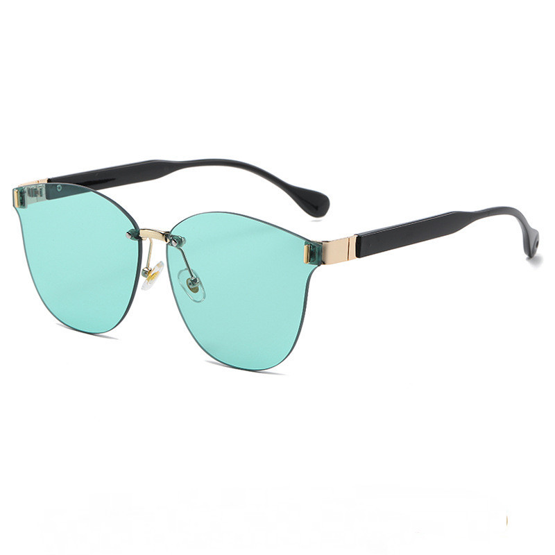 Óculos de Sol Vintage Sem Armação 2026 para Mulheres, Óculos de Sol Gradiente de Verão, Óculos de Sol Fashion UV400, Ócu