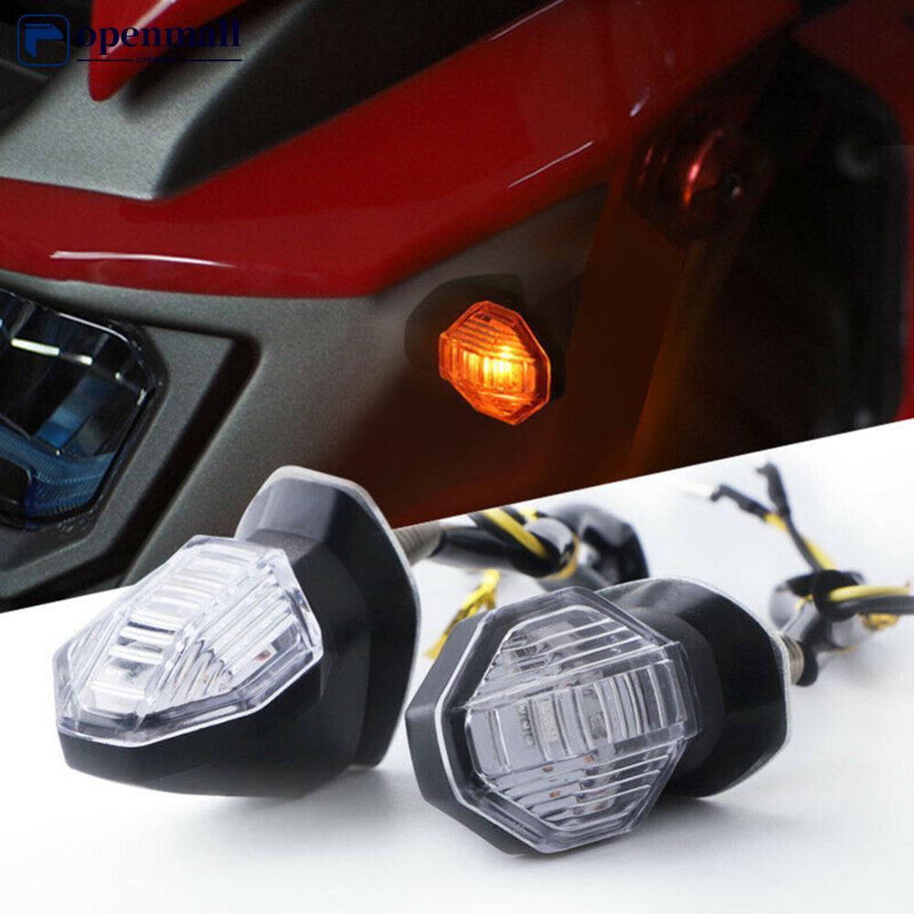 Nobleflying OMALL 2 Pçs Mini Universal Motocicleta LED Indicadores De Sinal Volta Luz Âmbar Pisca Iluminação Lâmpada Tra