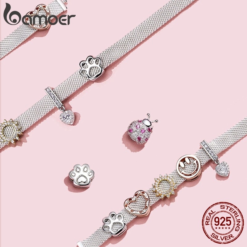 BAMOER 6 Styles Charm For Reflexions Bracelets DIY 925 Sterling Silver Jewelry Accessories SCX105
