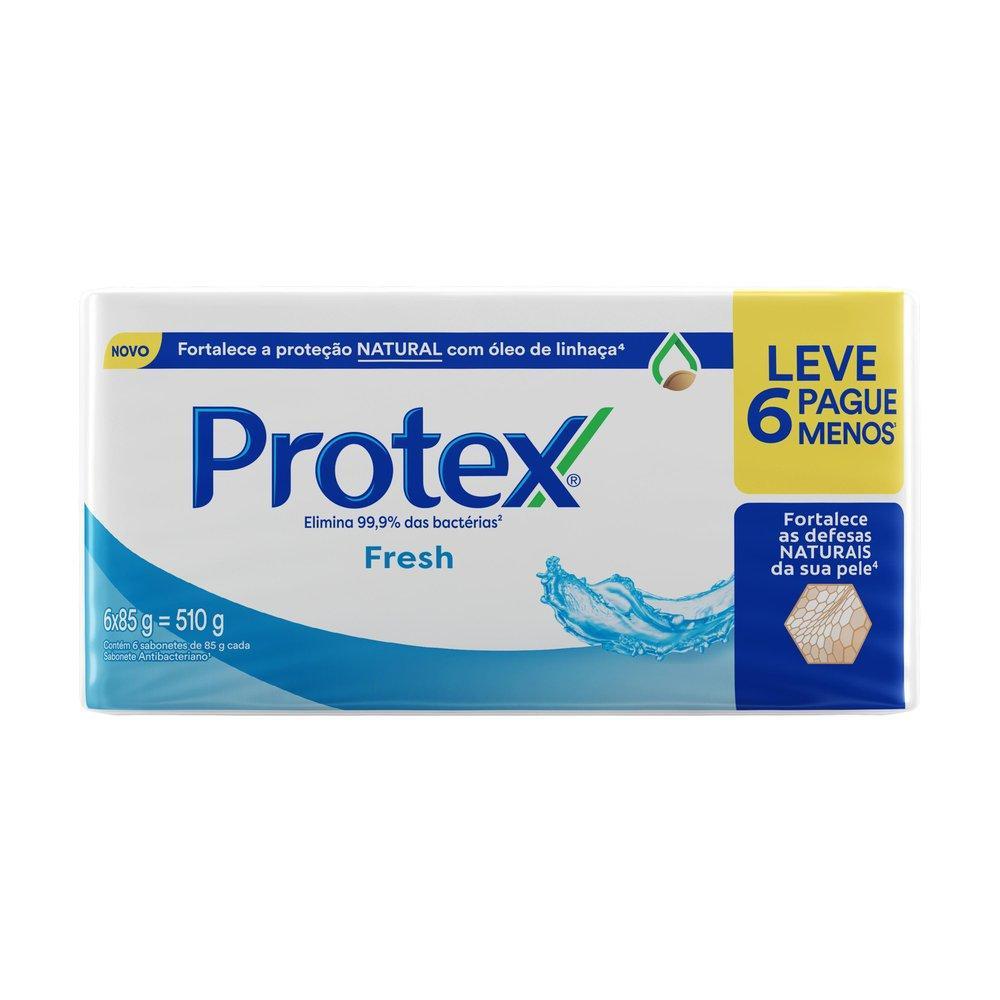 SABONETE EM BARRA PROTEX FRESH 85G 6 UNIDADES