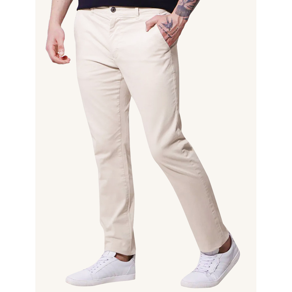 Imagem Calça Tommy Hilfiger Original Masculina de Sarja Brooklyn Areia