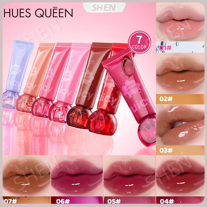 Tubo de brilho labial colorido transparente brilho labial batom hidratante máscara labial