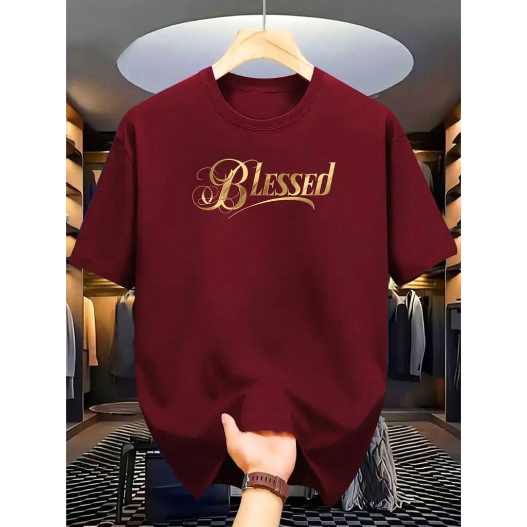 Camiseta Masculina 30.1 Penteada Camisa Abençoado Malha 100% Algodão Barata