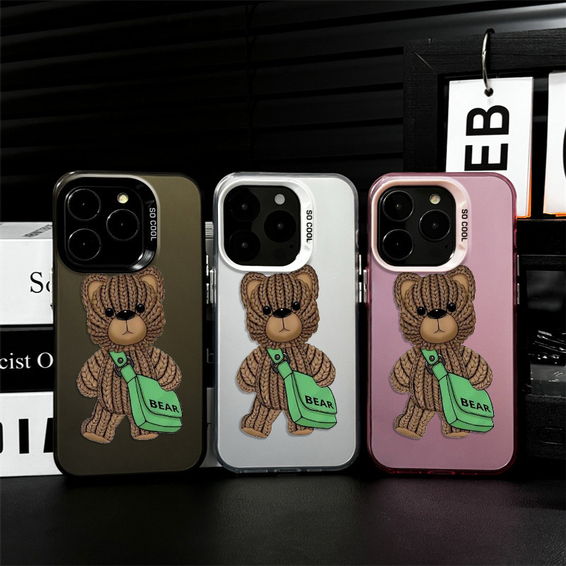 Capinha de celular ursinho de pelúcia Para iPhone 13 normal 15 16 17 13 12 11 14 pro max 15 Plus 17 Air 16 PRO Capa