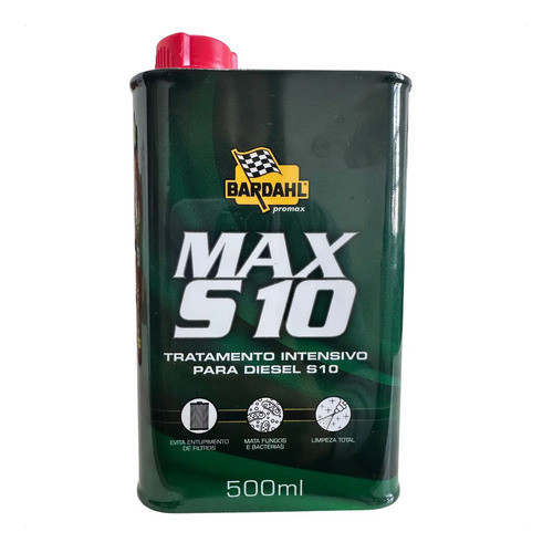 Aditivo Bardahl Max S10 Motor Diesel Alta qualidade ação descarbonizante, bactericida, fungicida e protetiva.
