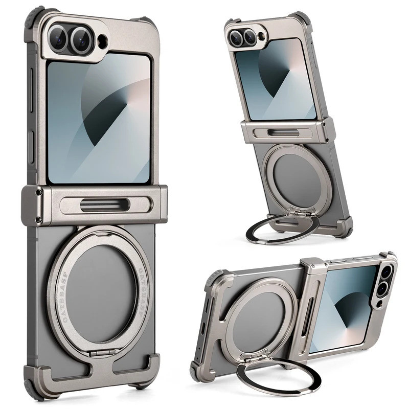 Oatsbasf Para Samsung Galaxy Z Flip 6 Capa De Telefone Com 360 ° Suporte Giratór