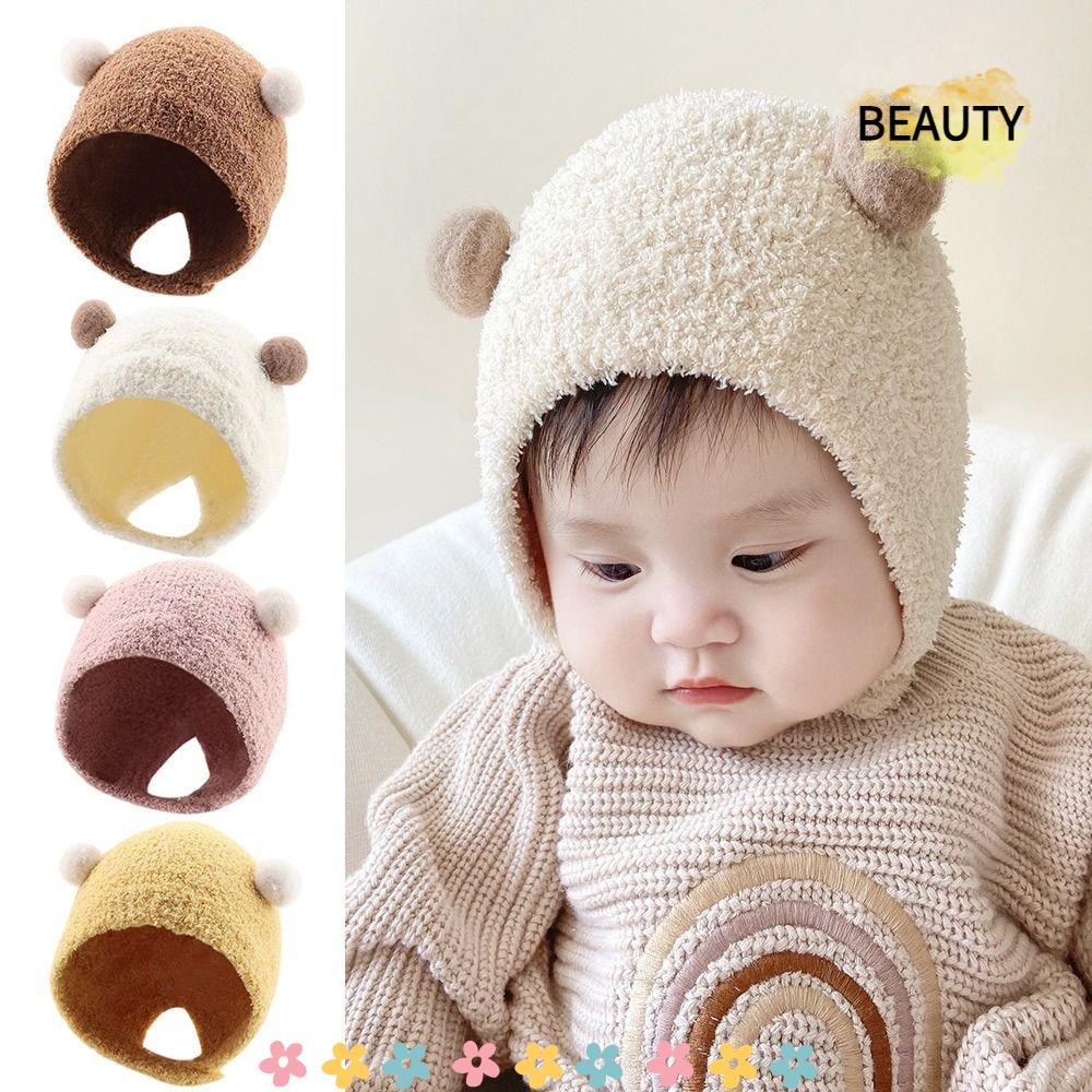 BEAUTYHOMEBR Gorro Infantil Para Bebês , Chapéus Quentes E Macios De Outono Inverno , Boné Engrossado Recém-Nascidos De 