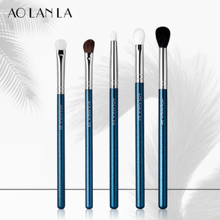 AOLANLA pincel de maquiagem para os olhos, conjunto de 5 peças, cabelo Animal, sombra, cabelo macio, genuíno, pincel de 