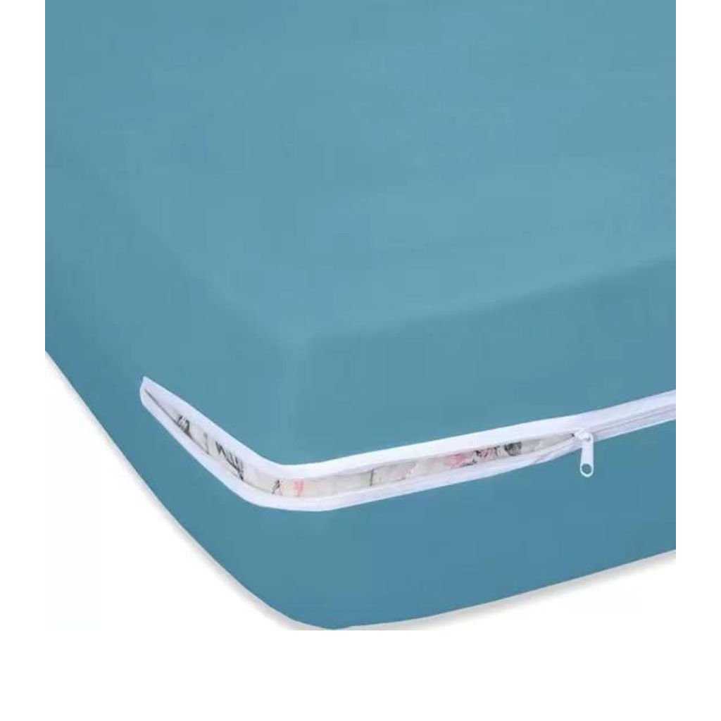 Capa Protetora de Colchão Queen Vivaldi Azul em Oferta na Shopee