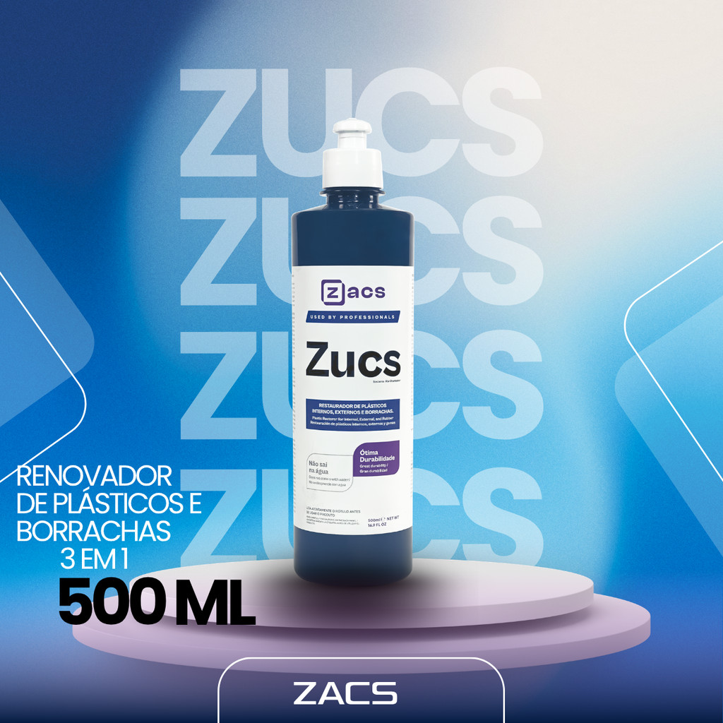 Zucs 500ML - Zacs Renovador De Plásticos Borrachas Internos e Externos