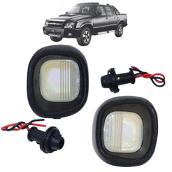 Kit 2 Lanternas de Placa S10 2001 2002 2003 Até 2011 Com Soquete